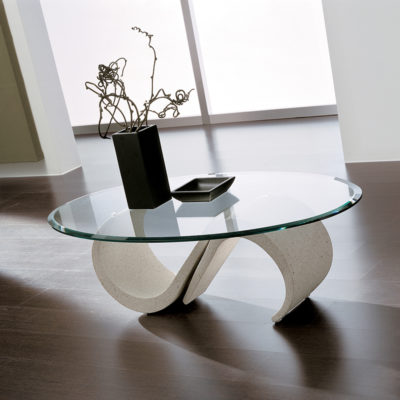 Mara - Tavolino moderno da salotto in mineral marmo TA126