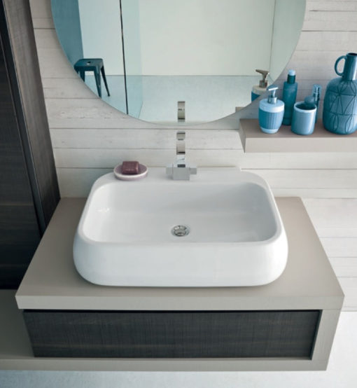 BG17 - Mobile arredo bagno design L.136 cm personalizzabile COMPAB