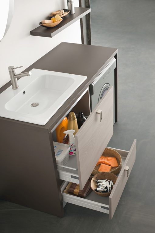 L17 - Mobile lavanderia L 143,5 x P 63/20,8 cm personalizzabile COMPAB